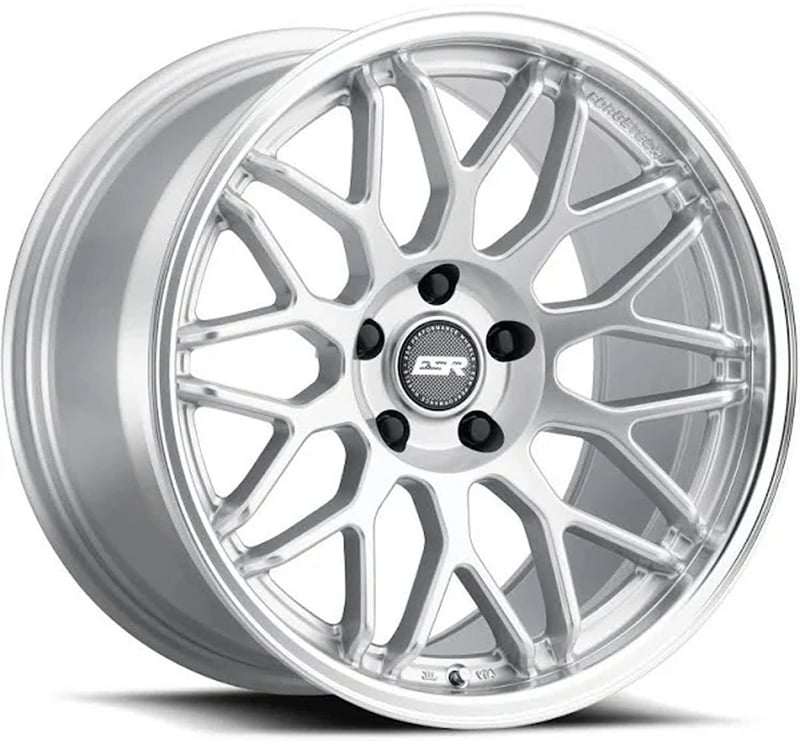 19x9.5 esr ap1 hyper silver w/ machined lip (flow form) (custom) 22mm