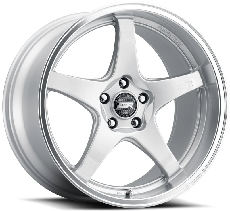18x10.5 esr ap5 hyper silver w/ machined lip (flow form) 5x120 22mm (custom)