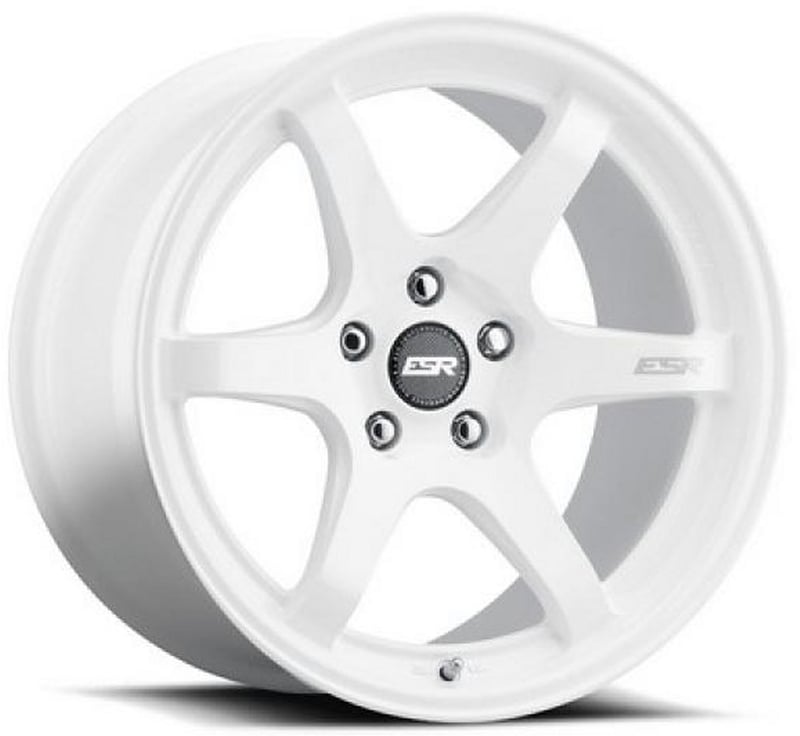 18x9.5 esr ap6 gloss white (flow form) 5x115 22mm (custom)