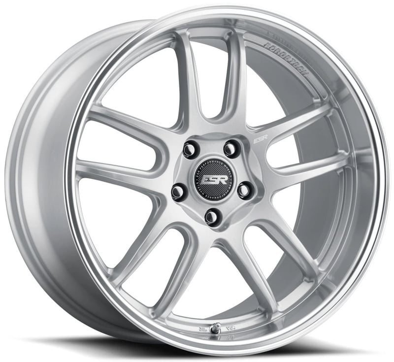 19x11 esr ap8 hyper silver w/ machined lip (flow form) (custom)