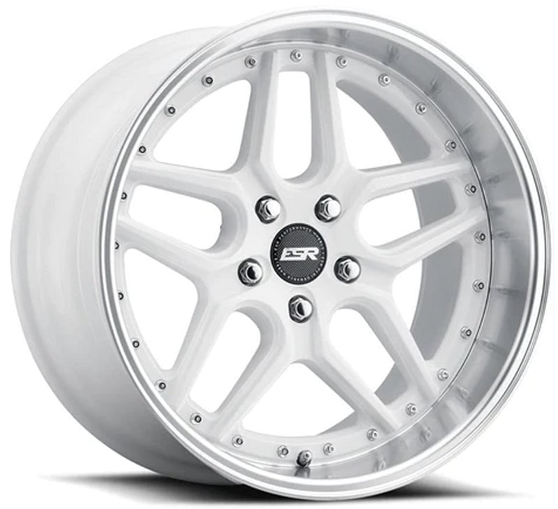 19x8.5 esr cs15 gloss white 5x4.5/114.3 30mm