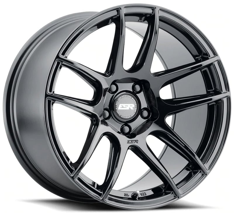 18x9.5 esr cs8 gloss black 5x4.5/114.3 22mm