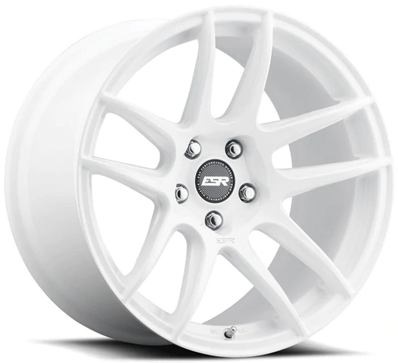 18x10.5 esr cs8 gloss white 5x4.5/114.3 22mm