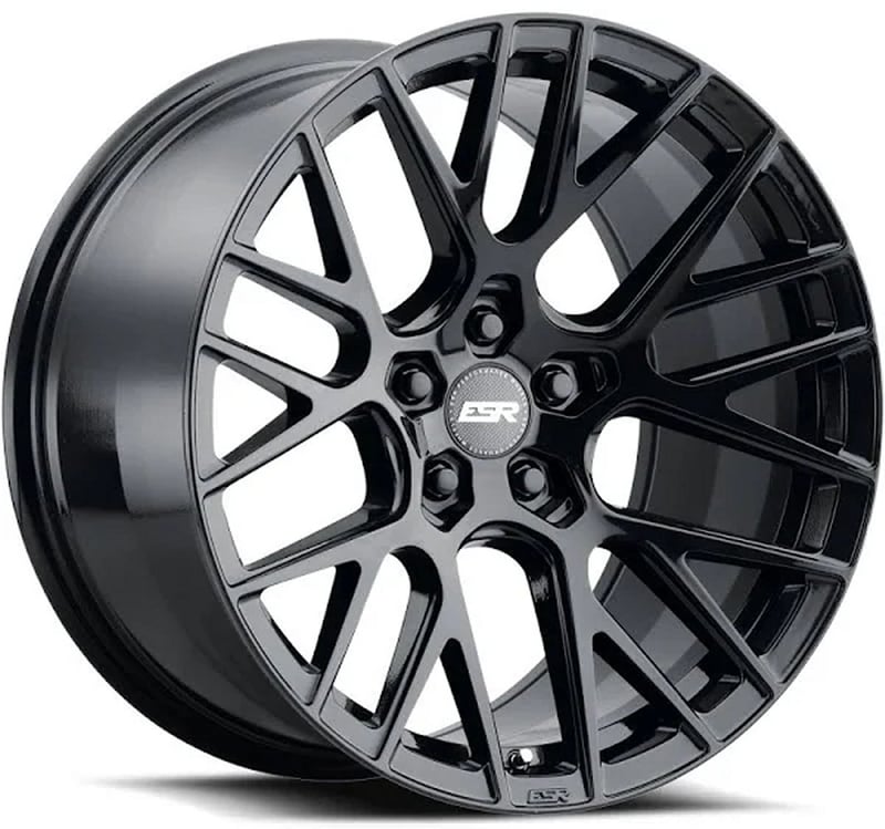 18x9.5 esr rf11 gloss black (rotary forged) 5x110 22mm (custom)