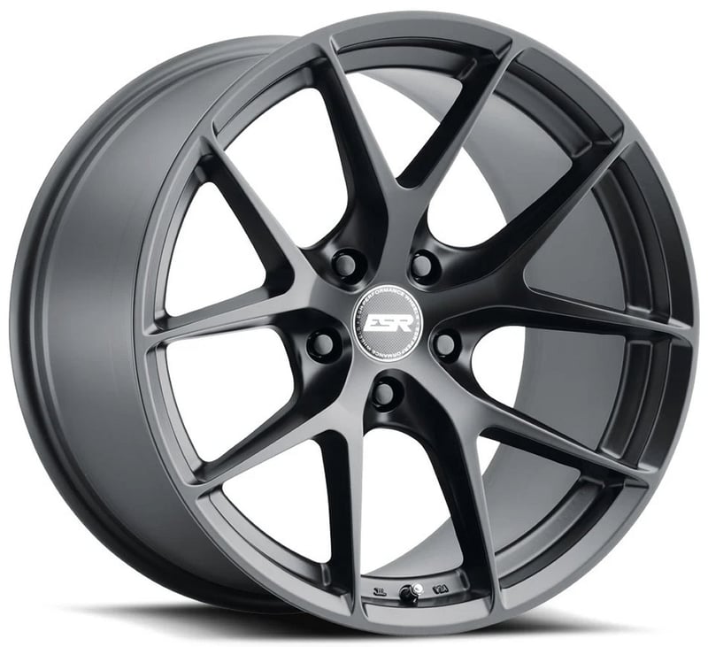 19x9.5 esr rf2 matte black (rotary forged) 5x4.5/114.3 35mm