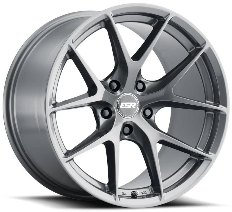 18x9.5 esr rf2 gloss graphite (rotary forged) 5x4.5/114.3 22mm