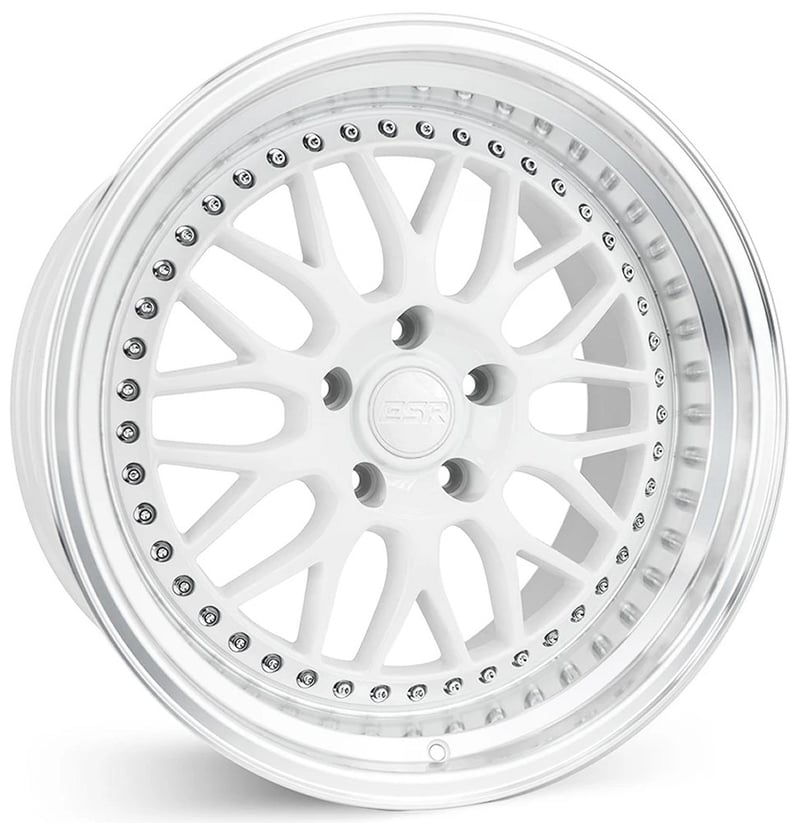 19x10.5 esr sr01 gloss white 5x115 22mm (custom)