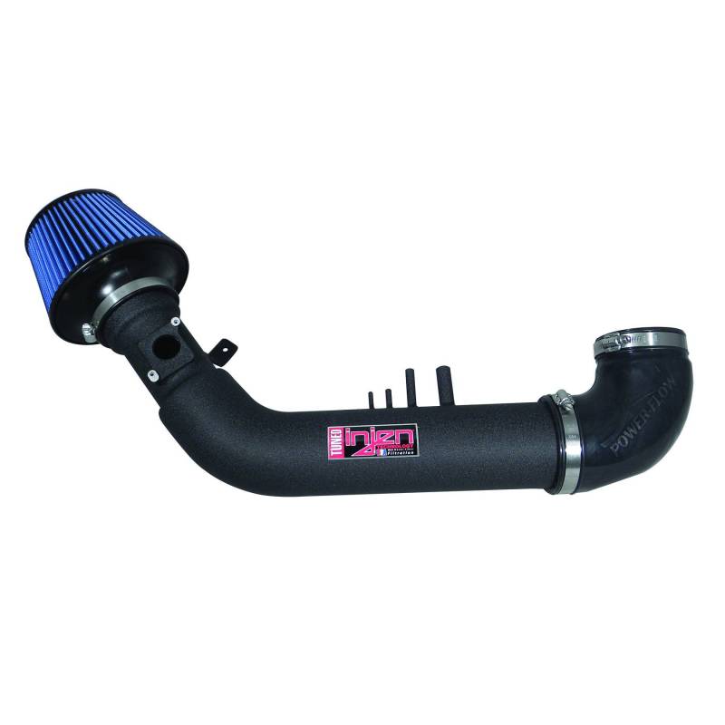 injen 00-04 tundra / sequoia 4.7l v8 & power shield only wrinkle black power-flow air intake system pf2018wb