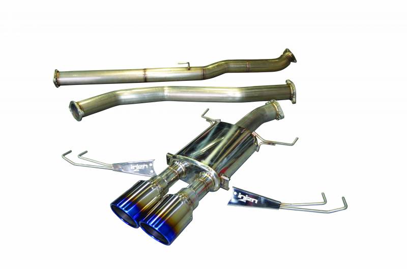 injen 17-21 honda civic type-r 3in ss cat-back exhaust w/ dual burnt titanium tips ses1582tt
