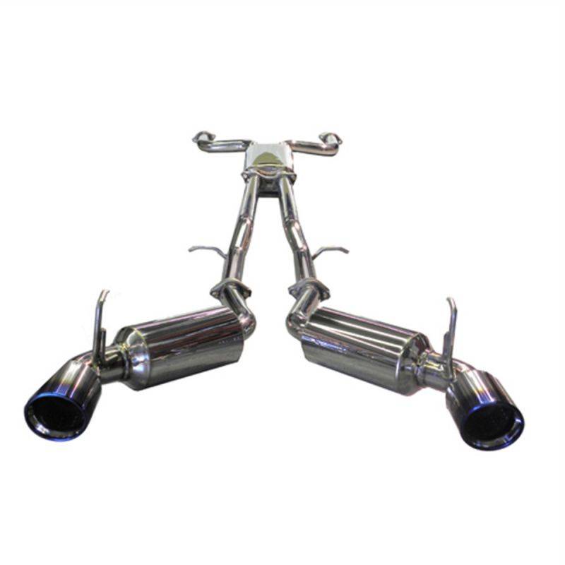injen 03-08 350z dual 60mm ss cat-back exhaust w/ built in resonated x-pipe ses1987tt