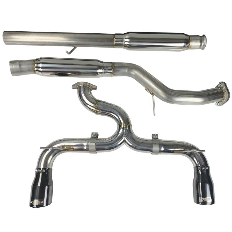 injen 16-18 ford focus rs 3in cat-back stainless steel exhaust w/ 4in black chrome tips ses9004