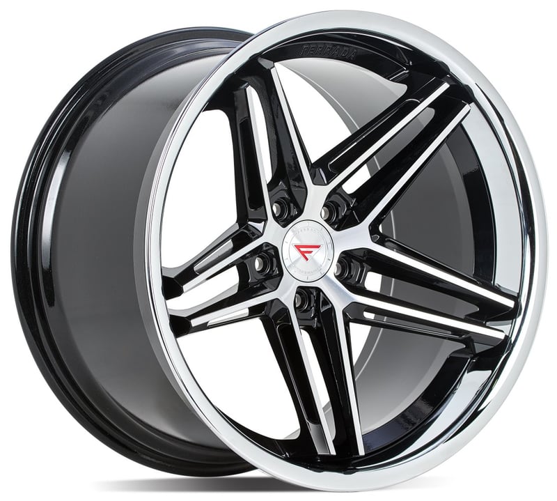 20x12 ferrada cm1 machine black w/ chrome lip 5x115 0mm