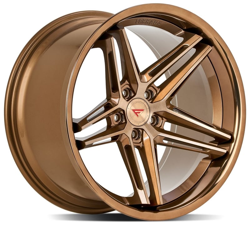 22x9.5 ferrada cm1 brushed cobre w/ polish bronze lip 5x115 12mm