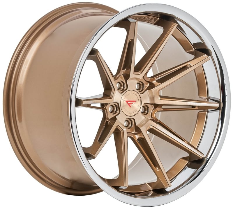 20x11 ferrada cm2 brushed cobre w/ chrome lip 5x112 28mm