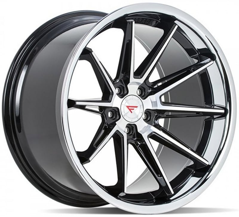 20x10.5 ferrada cm2 machine black w/ chrome lip 5x4.5/114.3 25mm