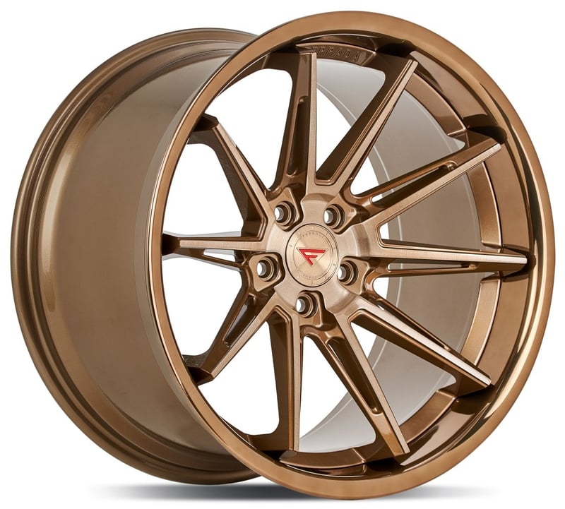 22x11 ferrada cm2 brushed cobre w/ polish bronze lip 5x115 20mm