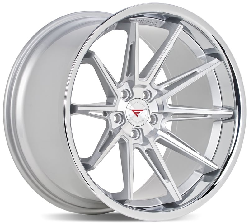 20x8.5 ferrada cm2 machined silver w/ chrome lip 5x130 40mm