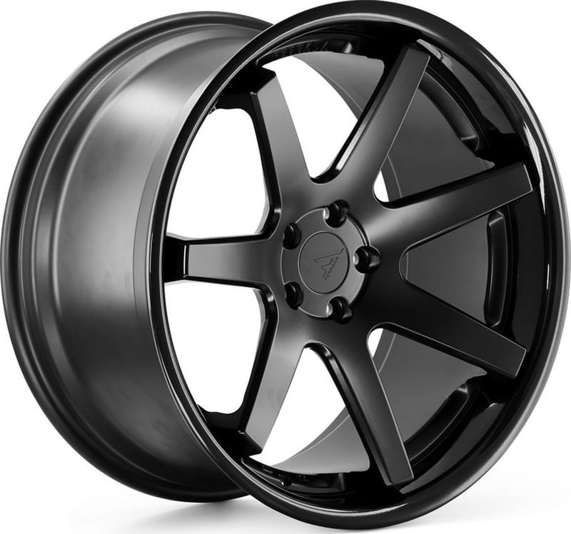 20x10.5 ferrada fr1 matte black w/ gloss black lip 5x4.25/108 38mm
