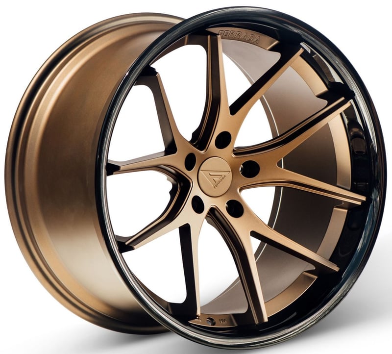 20x9 ferrada fr2 matte bronze w/ gloss black lip 5x120 35mm