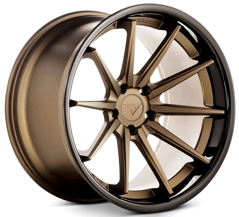 20x10 ferrada fr4 matte bronze w/ gloss black lip 5x4.5/114.3 40mm