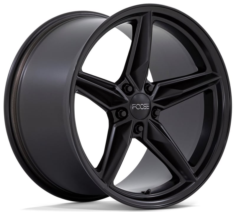 (clearance - no returns) 19x11 foose cf8 matte black f175 5x120 43mm