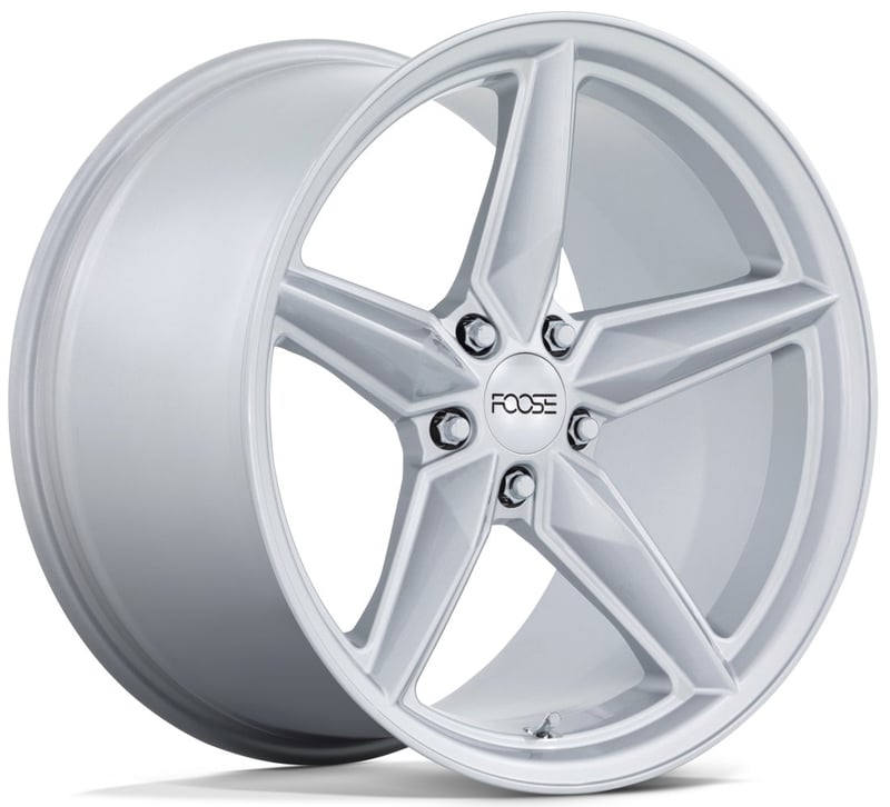 (clearance - no returns) 19x11 foose cf8 gloss silver f174 5x120 43mm