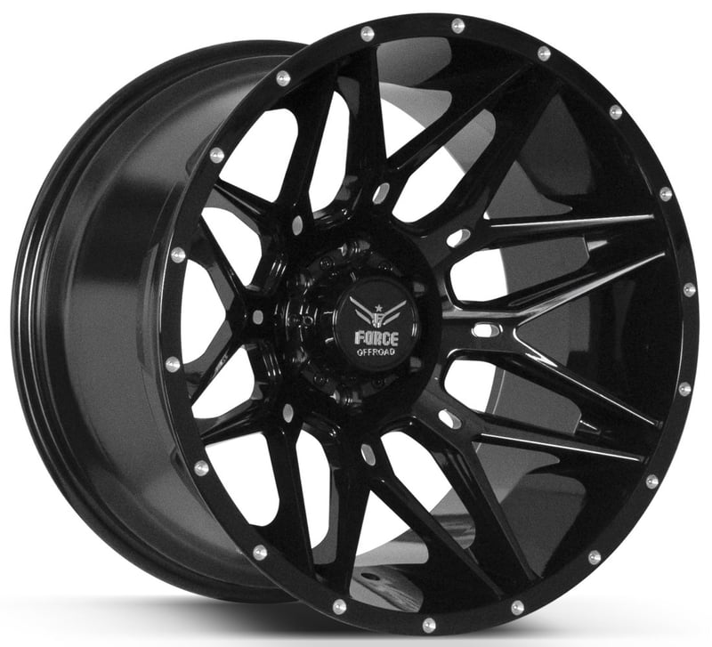 20x12 force off-road f34 gloss black (* may require trimming) 6x5.5/139.7 -44mm