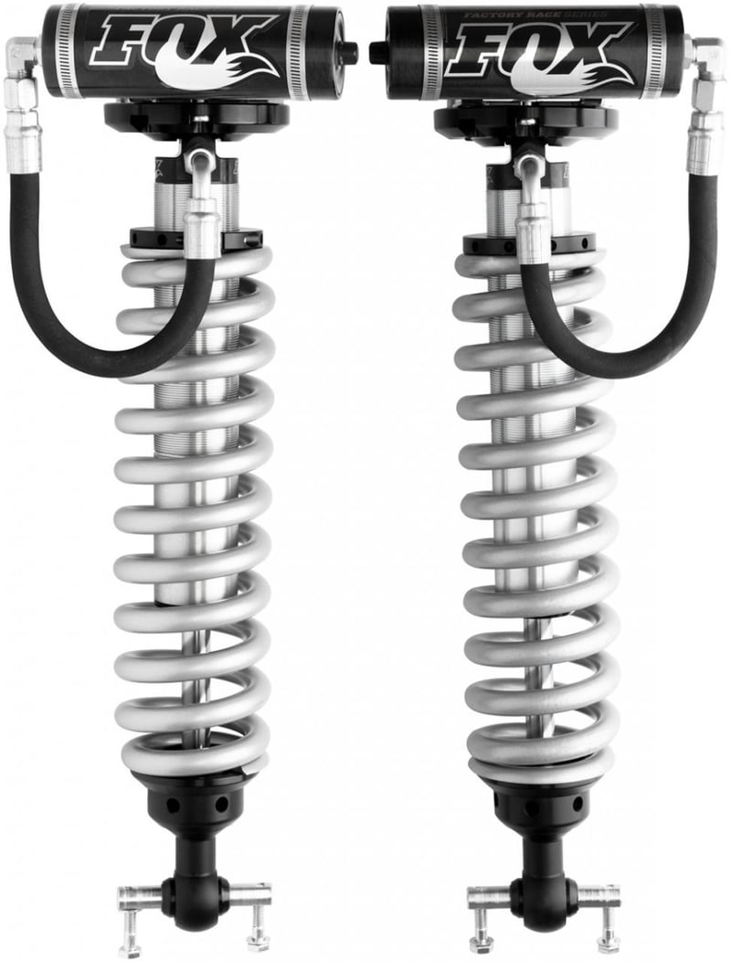 fox 07-19 chevy 1500 2.5 factory series 4.4in. remote reservoir coilover shock set / 0-2in. lift 883-02-121