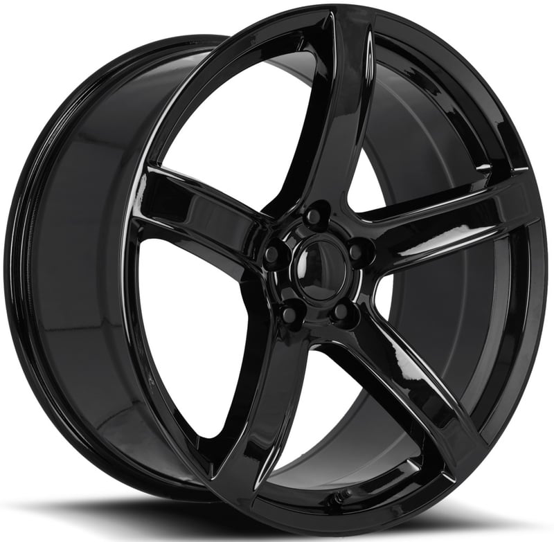 20x11 dodge hellcat hc2 replica wheel gloss black fr77f 5x115 -2.5mm