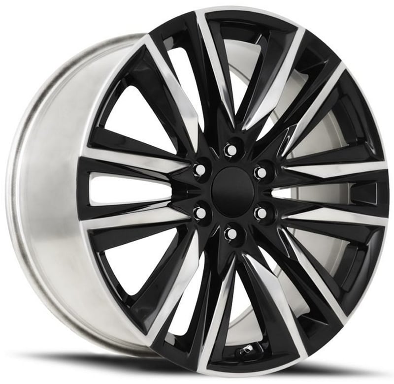Factory Reproductions Replica Cadillac Escalade Sport Replica Wheel FR90 Gloss Black Polished