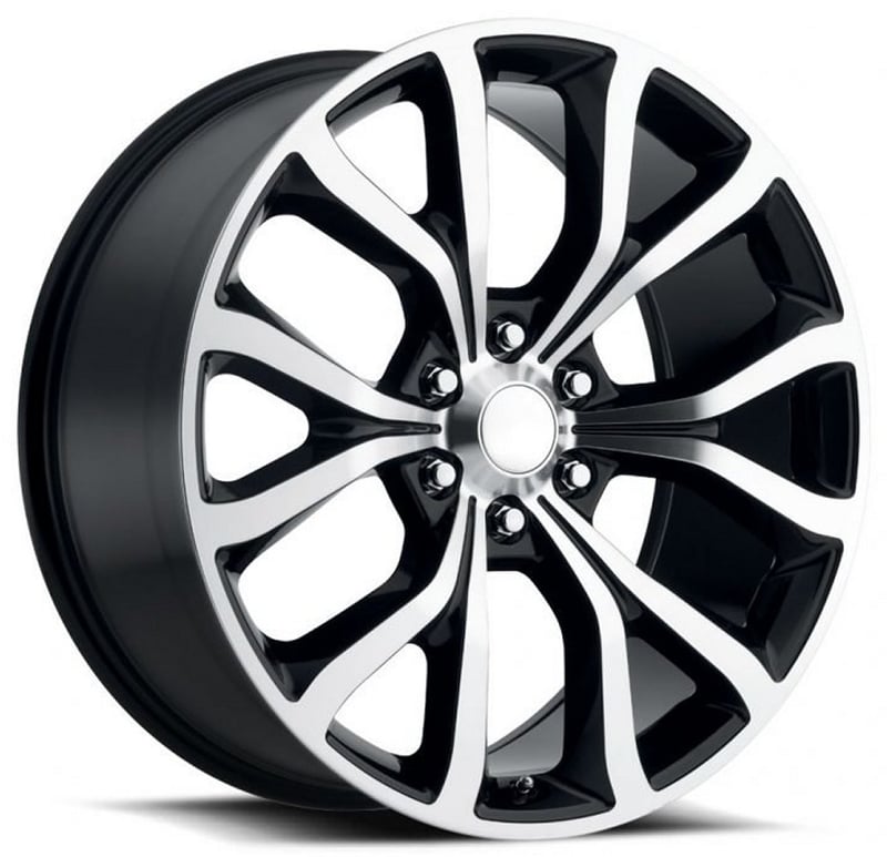 Factory Reproductions Replica Ford Expedition Platinum FR52 Replica Wheels Gloss Black Machined Face