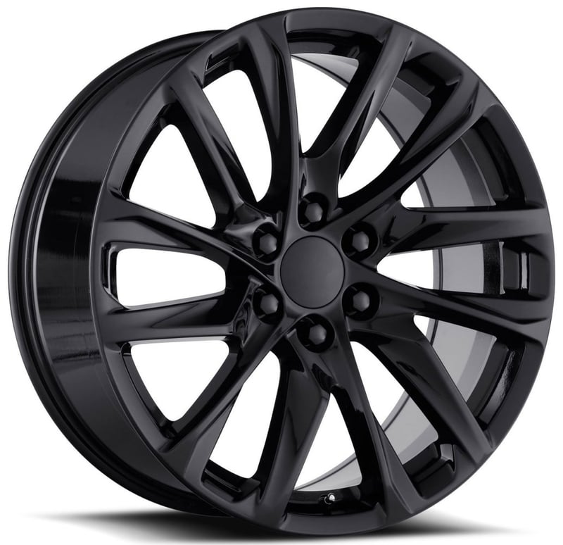 20x9 gmc escalade 12 spoke replica wheel gloss black fr98 6x5.5/139.7 28mm