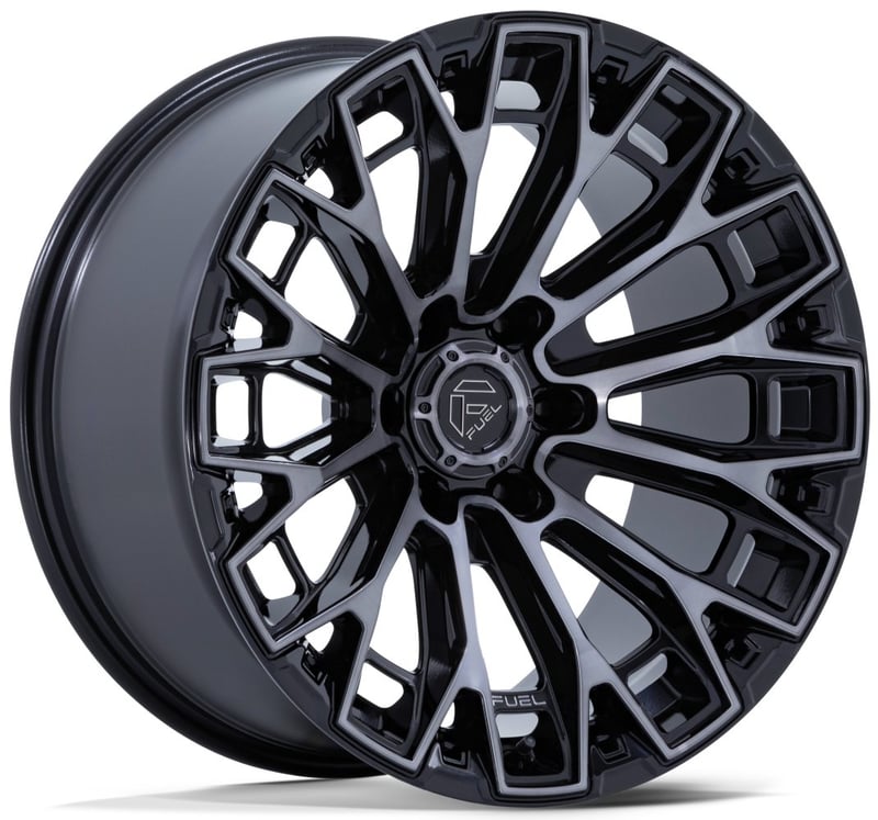 17x9 fuel off-road trax gloss black machined dark tinted fc882 6x5.5/139.7 20mm