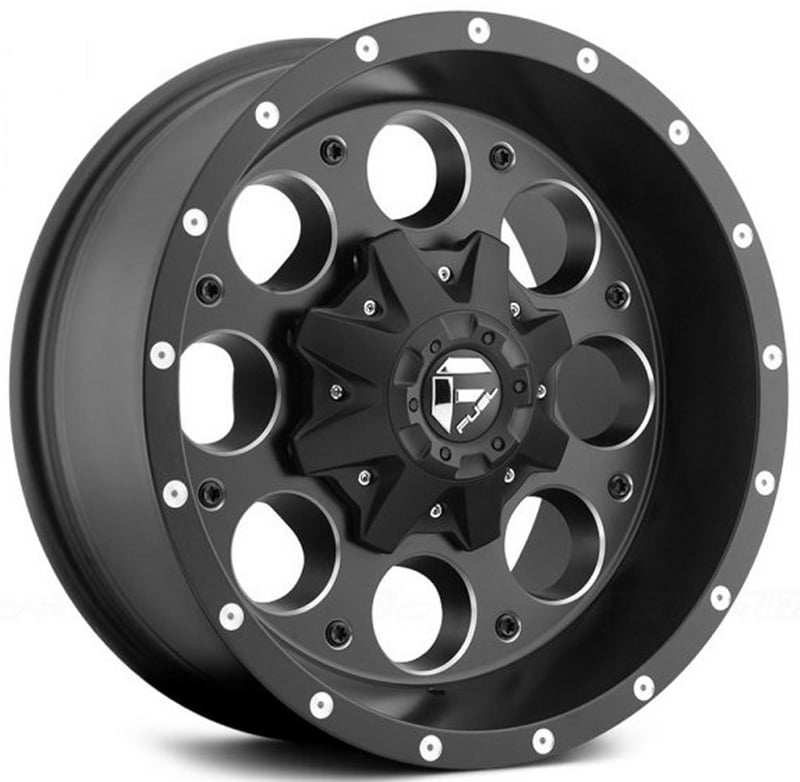 18x9 fuel off-road revolver matte black w/ milled accent d525 5x4.5/114.3 5x5/127 -12mm