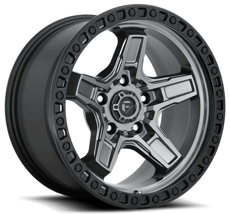 17x9 fuel off-road kicker 5 anthracite w/ black lip d698 5x5/127 -12mm