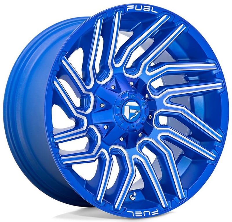 (clearance - no returns) 22x12 fuel off-road typhoon anodized blue milled d774 8x170 -44mm