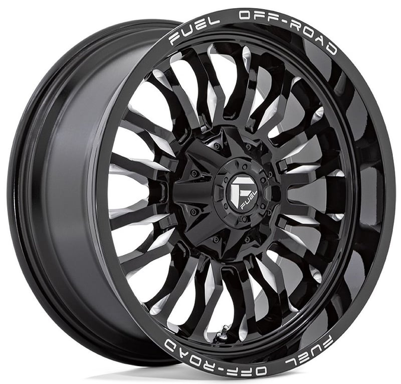 22x10 fuel off-road arc gloss black milled d795 6x135 6x5.5/139.7 -18mm