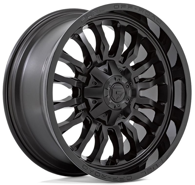 22x12 fuel off-road arc matte black w/ gloss black lip d796 (* may require trimming) 8x180 -44mm