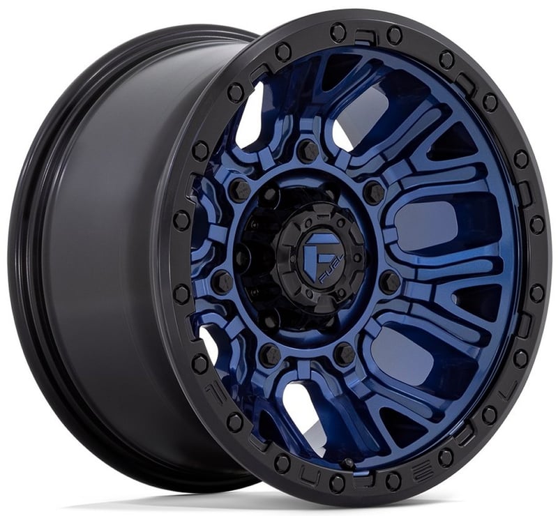17x9 fuel off-road traction dark blue w/ black ring d827 6x5.5/139.7 1mm