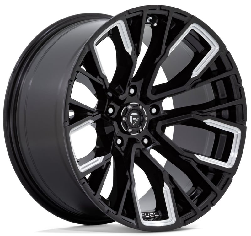 22x12 fuel off-road rebar 5 gloss black milled d849 5x5/127 -44mm (* may require trimming)