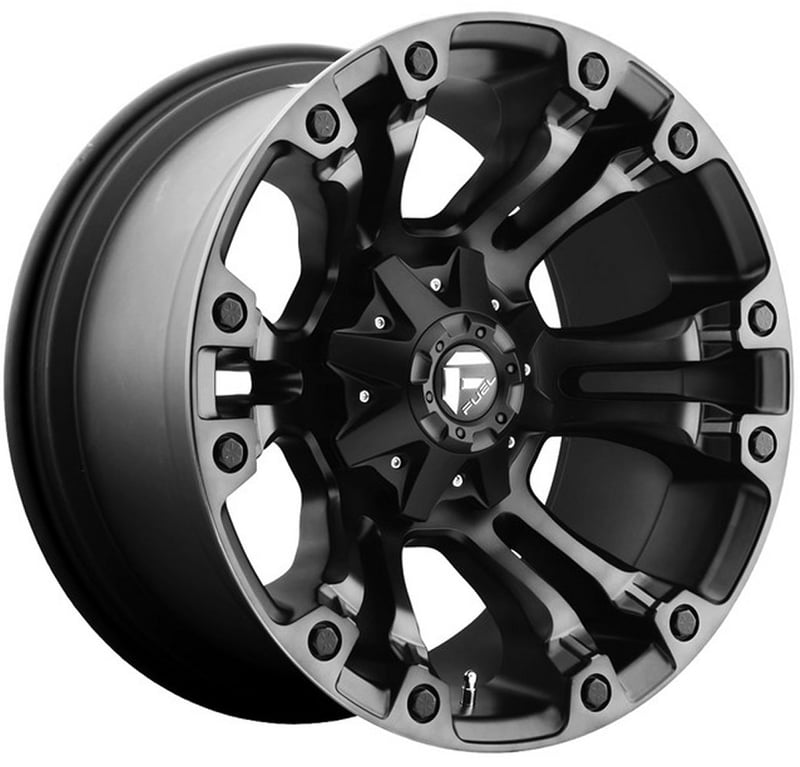 20x9 fuel off-road vapor matte black w/ gray tint d851 8x6.5/165 20mm