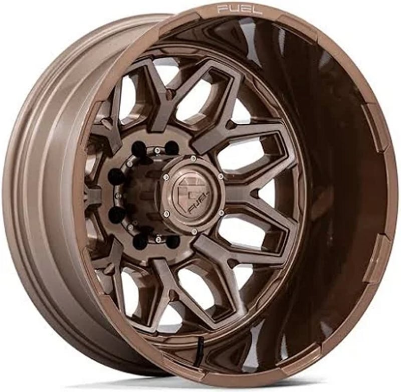 (clearance - no returns) 22x8.25 fuel off-road flux platinum bronze dually rear d876 8x6.5/165 -265mm 121.5c.b.
