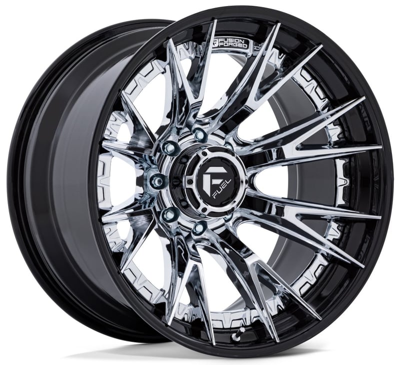 20x9 fuel off-road catalyst chrome w/ gloss black lip (8-lug) fc402 8x180 1mm