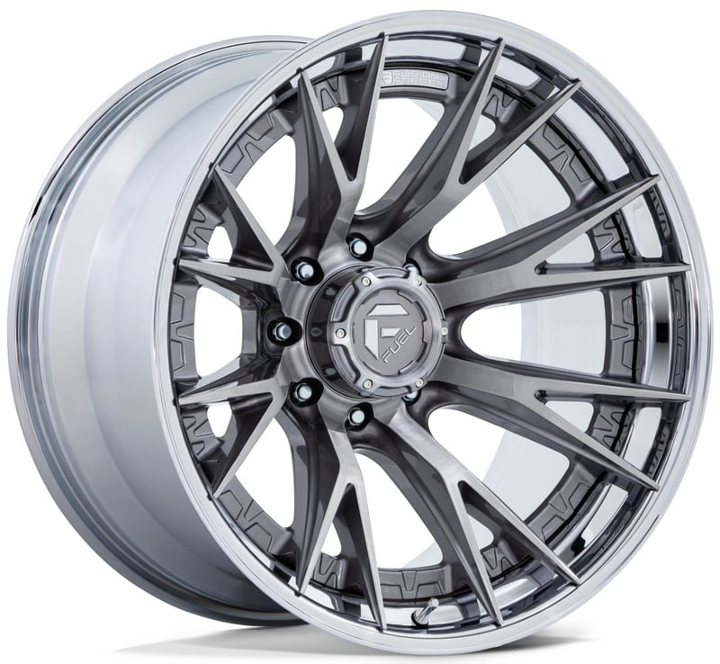 Fuel Off-Road FC402 Catalyst (8-Lug) Platinum w/ Chrome Lip