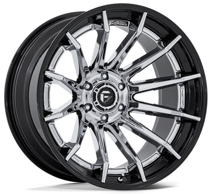 22x12 fuel off-road burn chrome w/ gloss black lip fc403 (* may require trimming) 6x5.5/139.7 -44mm
