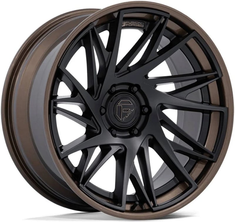 22x9.5 fuel off-road dynamo matte black w/ gloss bronze lip fc405 6x5.5/139.7 20mm
