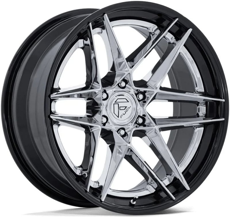 20x10 fuel off-road flight chrome w/ gloss black lip fc408 6x5.5/139.7 -18mm