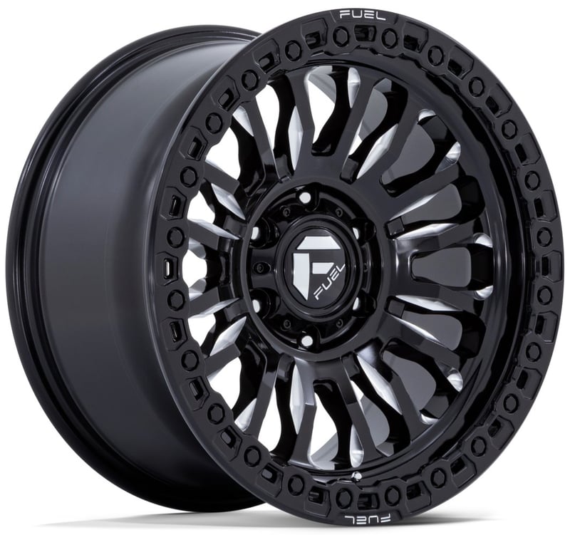 (clearance - no returns) 20x9 fuel off-road rincon gloss black milled fc857 5x5/127 1mm