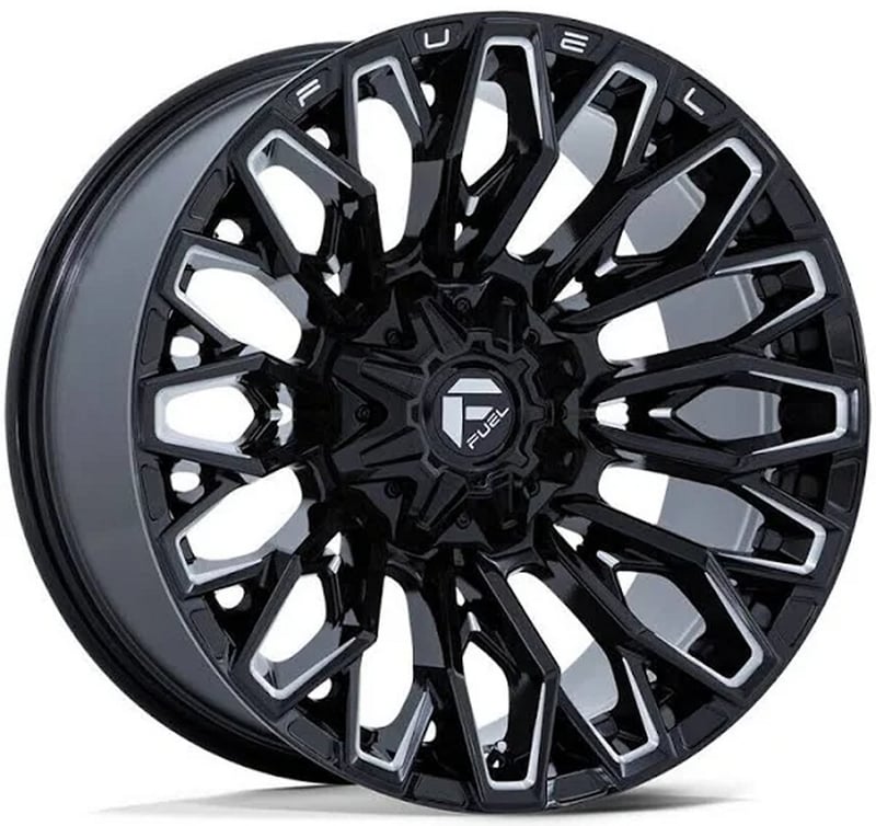 22x10 fuel off-road strike gloss black milled fc865 6x135 6x5.5/139.7 -18mm
