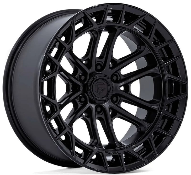 17x9 fuel off-road celsius matte black w/ gloss black lip fc874 6x135 1mm